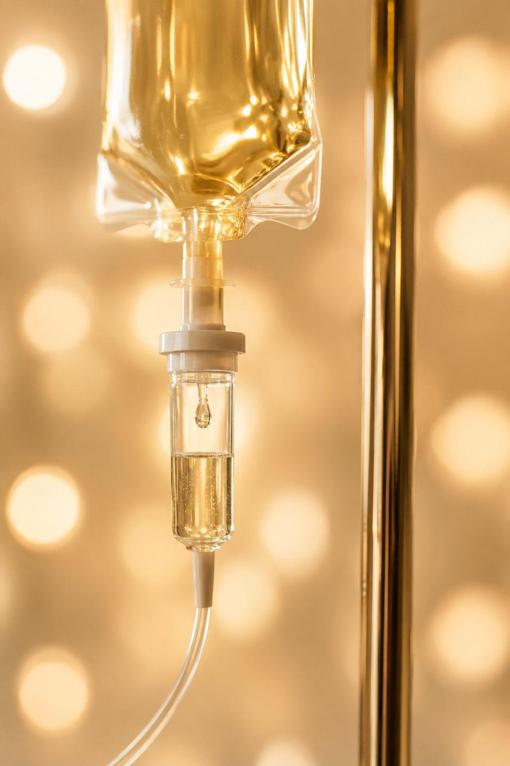 IV vitamin therapy drip close-up